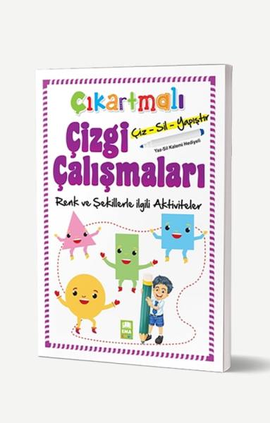 Çıkartmalı Çizgi Çalışmaları-Renk ve Şekillerle ilgili Aktiviteler